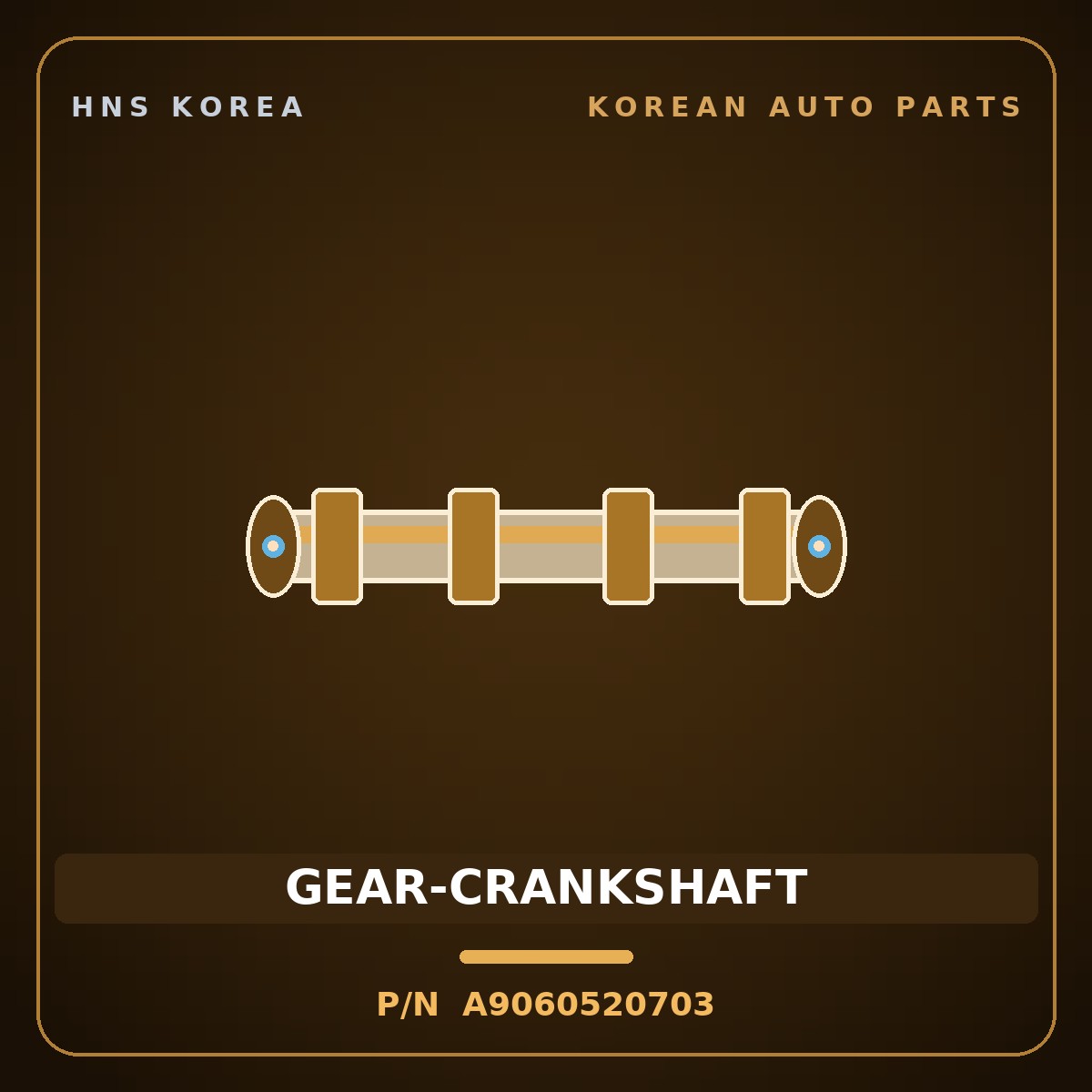 Genuine Mobis GEAR-CRANKSHAFT A9060520703 for Global 900 2003 HNS Parts Korea