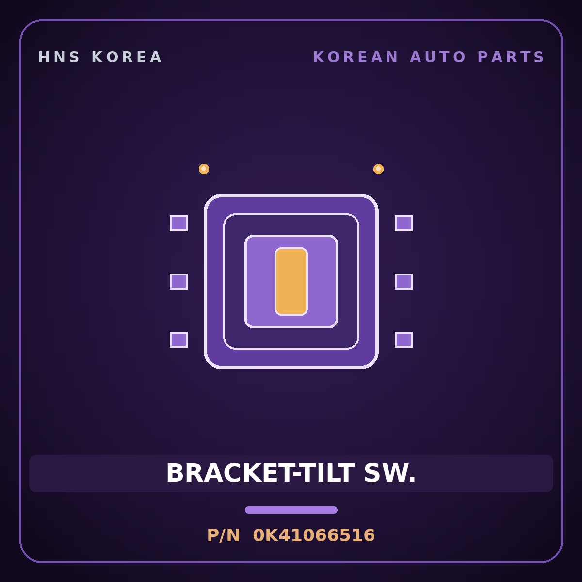 Genuine Mobis BRACKET-TILT SW. 0K41066516 for Bongo 1995 HNS Parts Korea