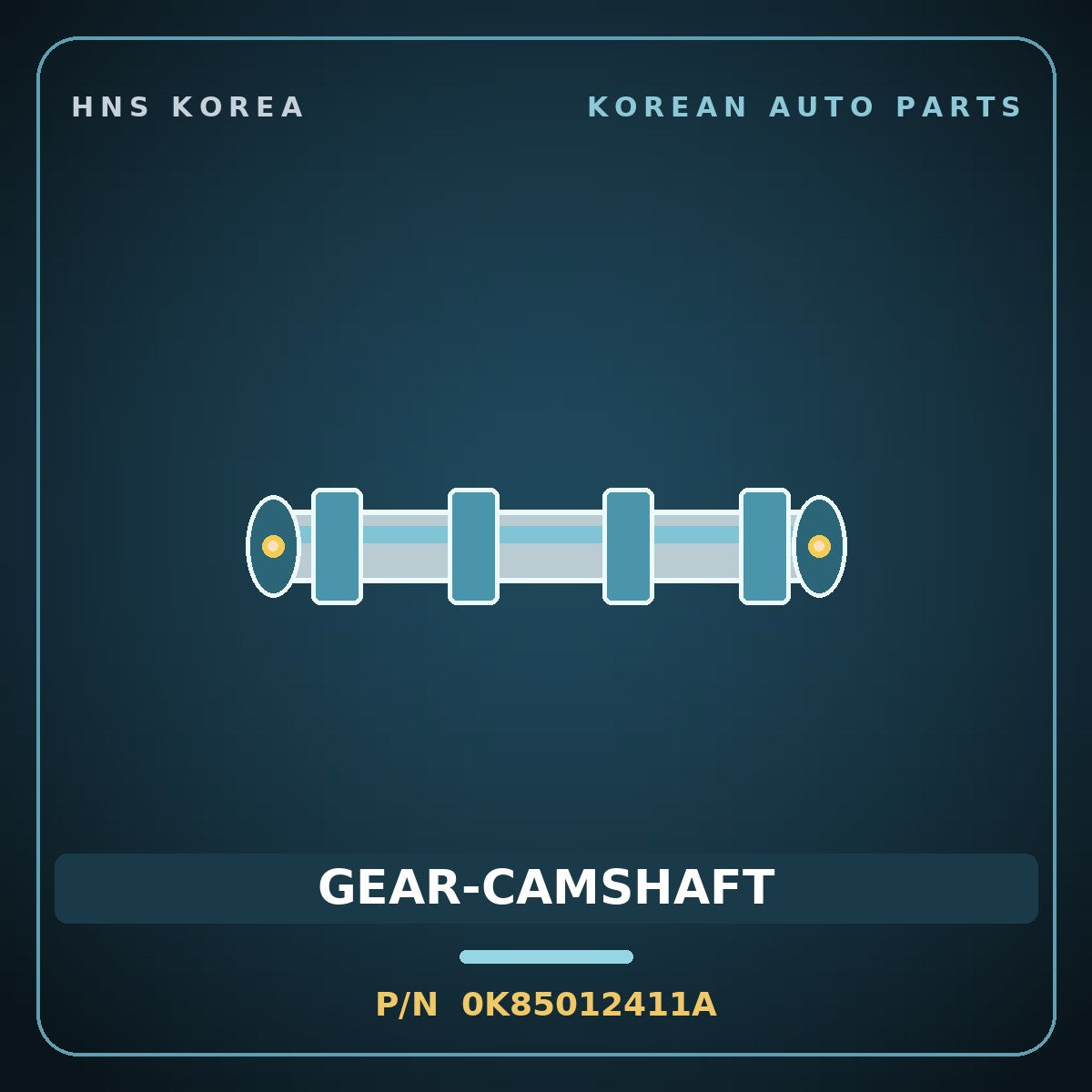 Genuine Mobis GEAR-CAMSHAFT 0K85012411A for Rhino 1995 HNS Parts Korea