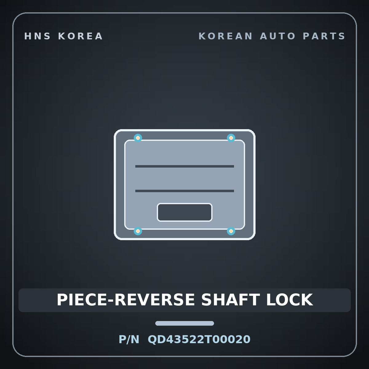 Genuine Mobis PIECE-REVERSE SHAFT LOCK QD43522T00020 for Aero City 2003 HNS Parts Korea