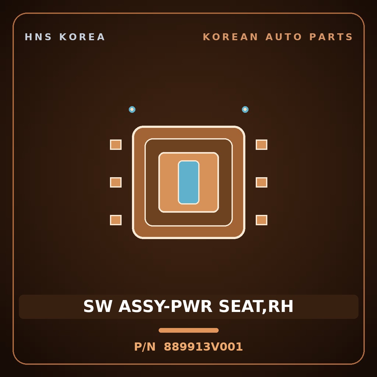 Genuine Mobis SW ASSY-PWR SEAT,RH 889913V001 for Grandeur 2011 HNS Parts Korea