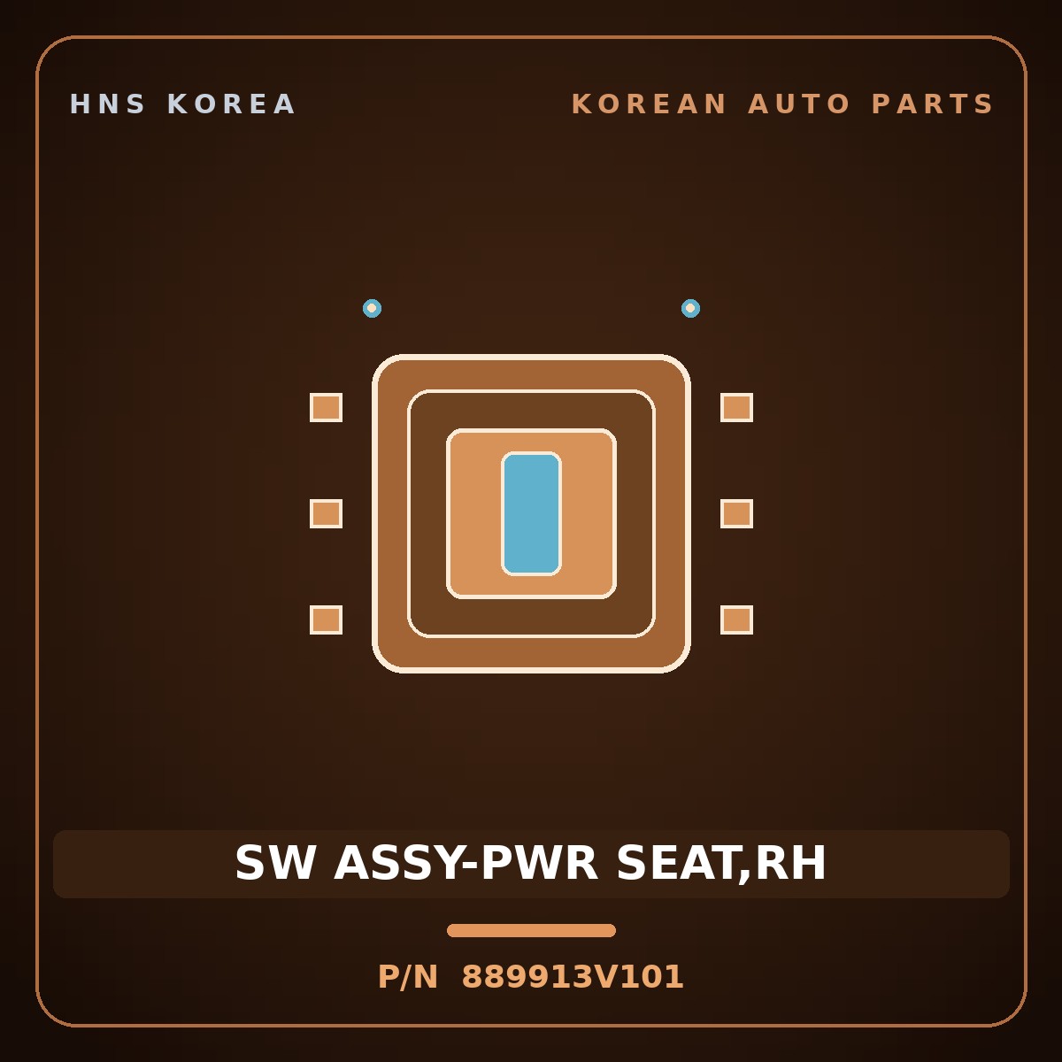 Genuine Mobis SW ASSY-PWR SEAT,RH 889913V101 for Grandeur 2011 HNS Parts Korea