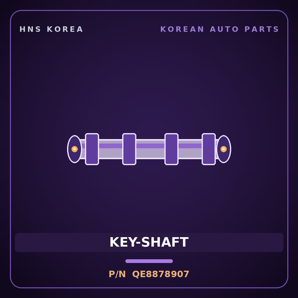 Genuine Mobis KEY-SHAFT QE8878907 for Power Truck 2004 HNS Parts Korea