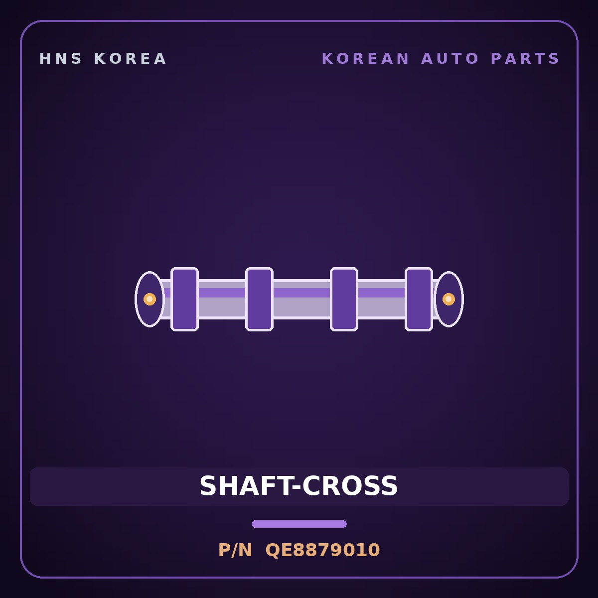 Genuine Mobis SHAFT-CROSS QE8879010 for Power Truck 2004 HNS Parts Korea