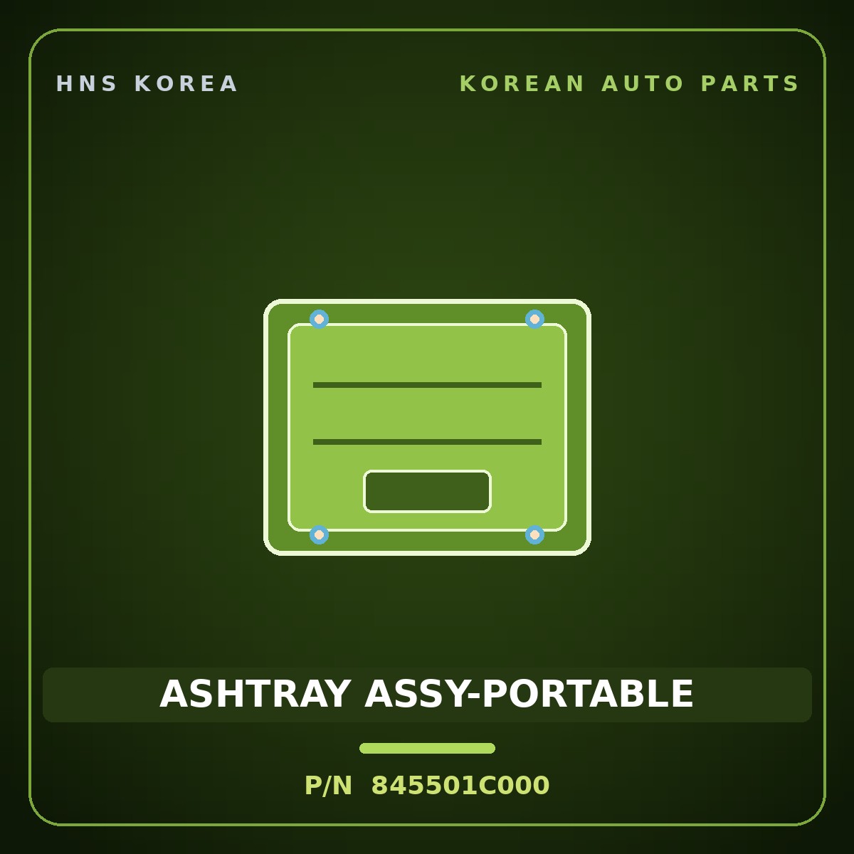 Genuine Mobis ASHTRAY ASSY-PORTABLE 845501C000 for Click 2006 HNS Parts Korea