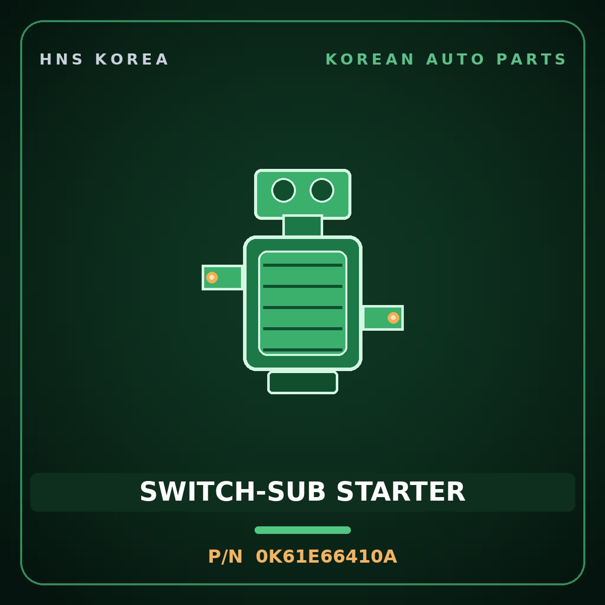 Genuine Mobis SWITCH-SUB STARTER 0K61E66410A for Bongo 1997 HNS Parts Korea