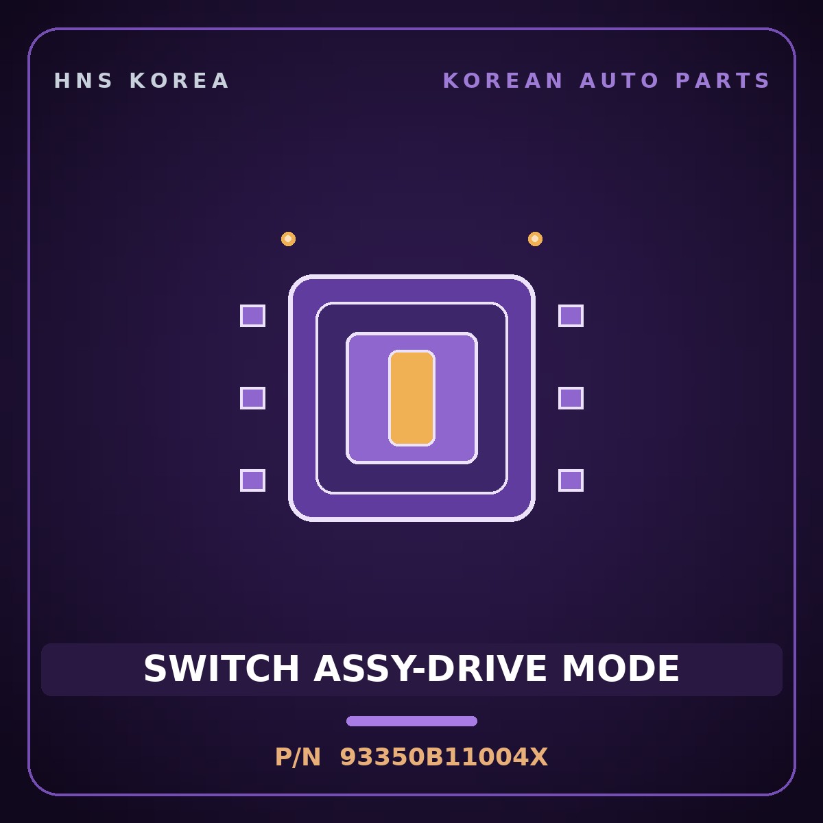 Genuine Mobis SWITCH ASSY-DRIVE MODE 93350B11004X for G80 2014 HNS Parts Korea