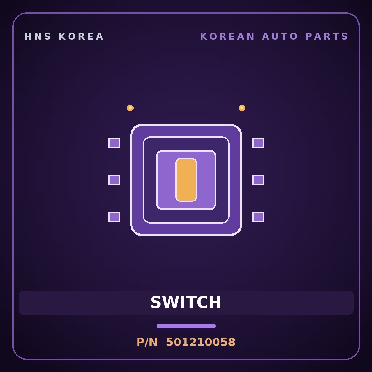 Genuine Mobis SWITCH 501210058 for 11-Ton Truck 2000 HNS Parts Korea
