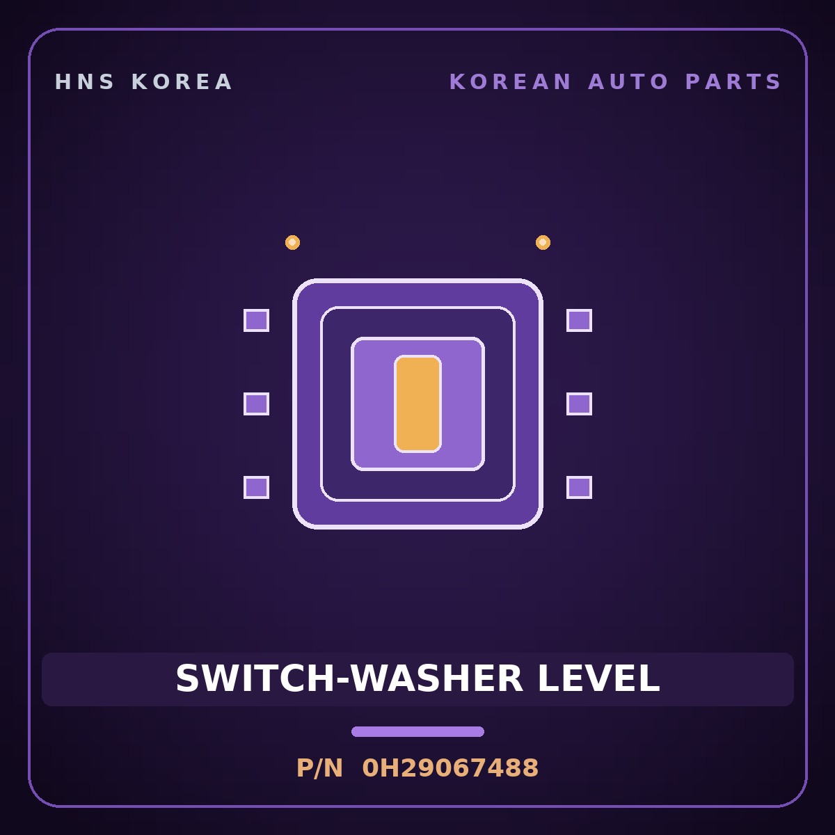 Genuine Mobis SWITCH-WASHER LEVEL 0H29067488 for Enterprise 1997 HNS Parts Korea