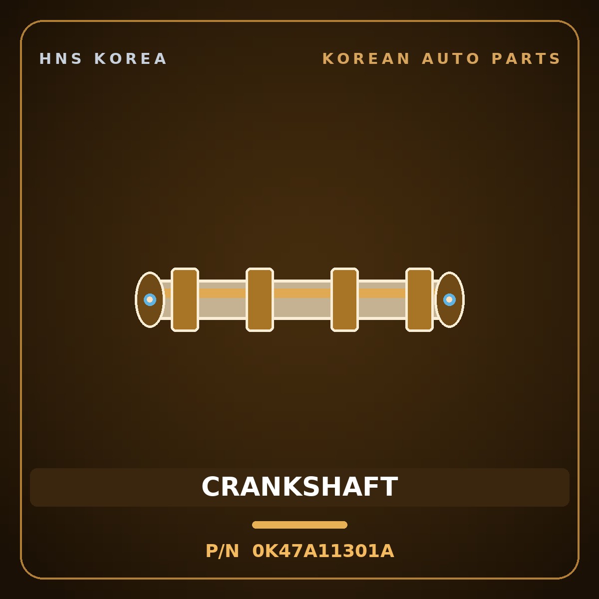 Genuine Mobis CRANKSHAFT 0K47A11301A for Frontier 1995 HNS Parts Korea
