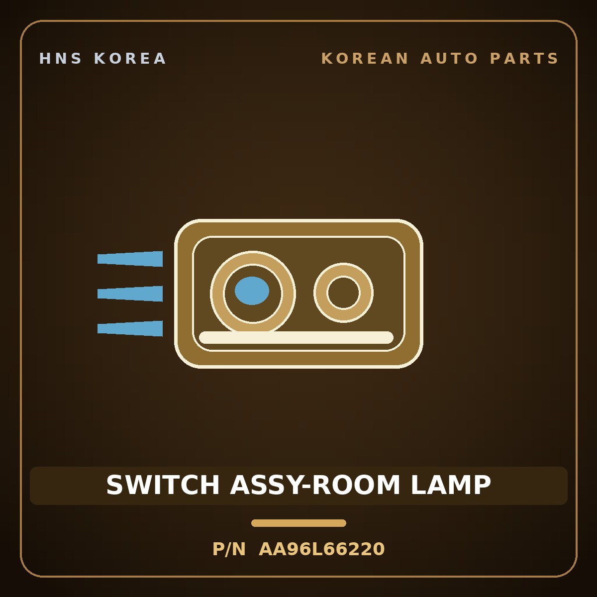 Genuine Mobis SWITCH ASSY-ROOM LAMP AA96L66220 for Granbird 2001 HNS Parts Korea