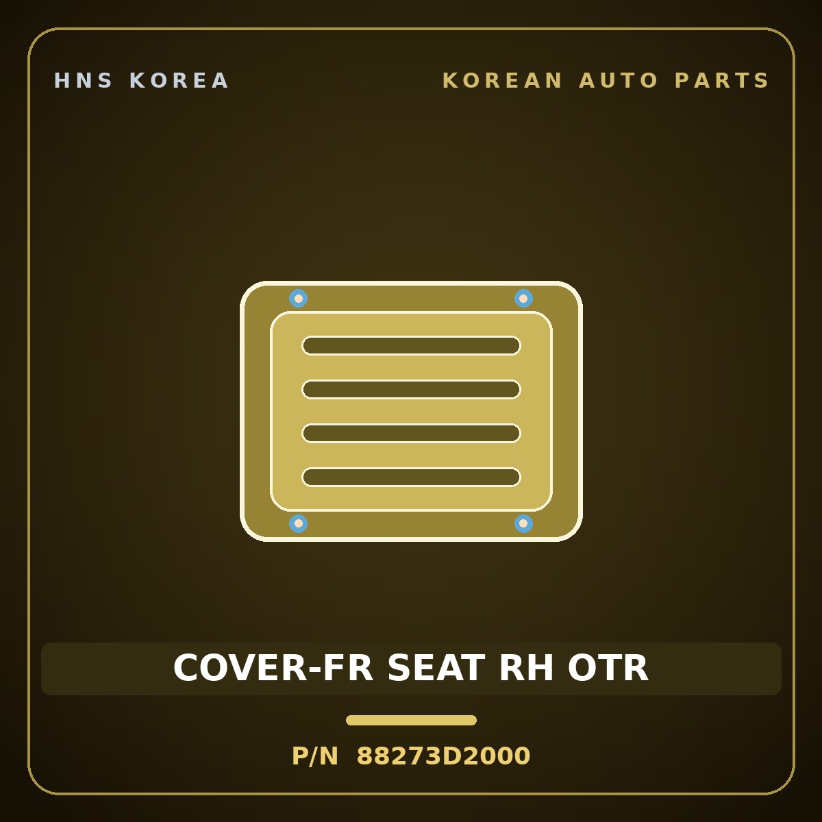 Genuine Mobis COVER-FR SEAT RH OTR 88273D2000 for Genesis EQ900 2016 HNS Parts Korea