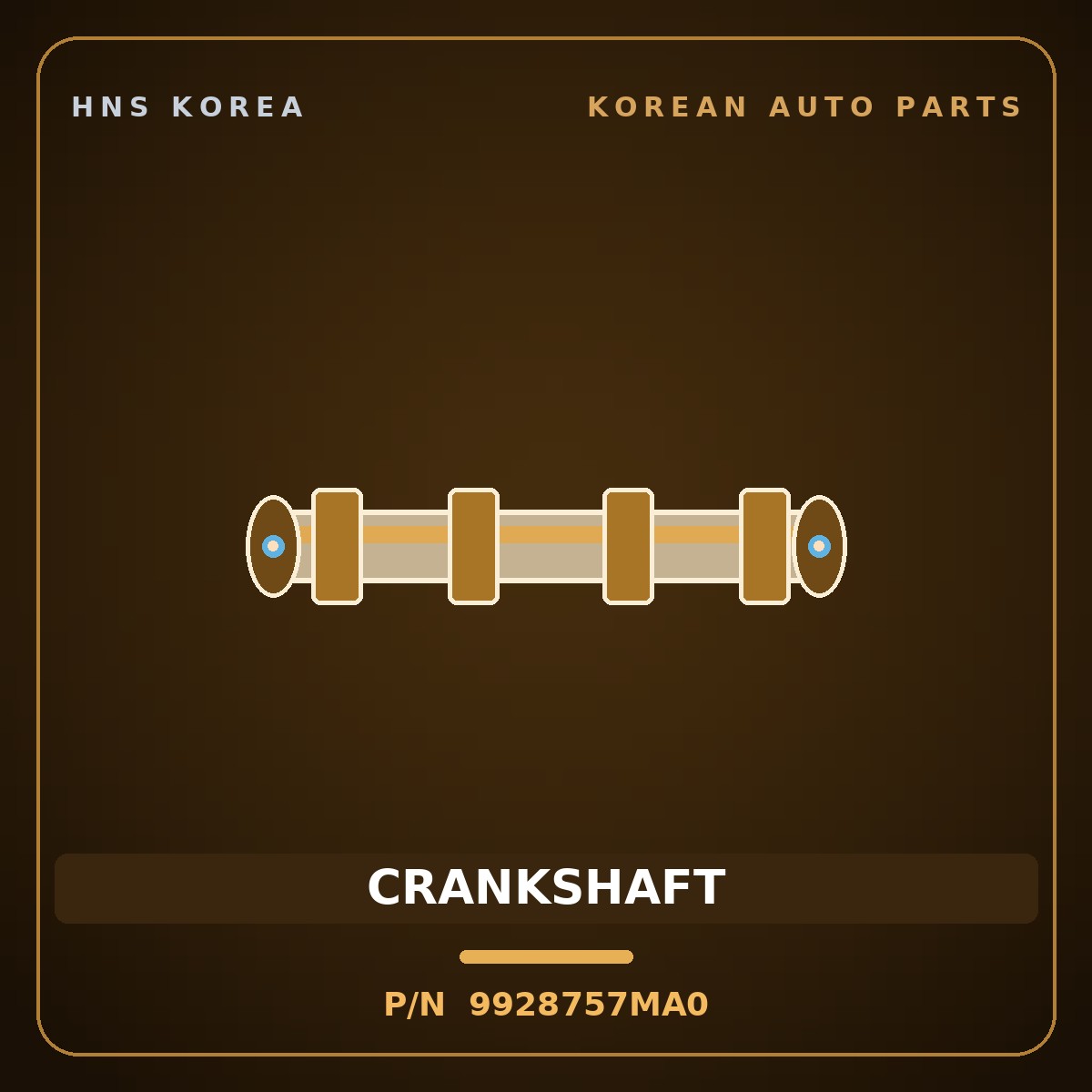 Genuine Mobis CRANKSHAFT 9928757MA0 for Aero City 2004 HNS Parts Korea