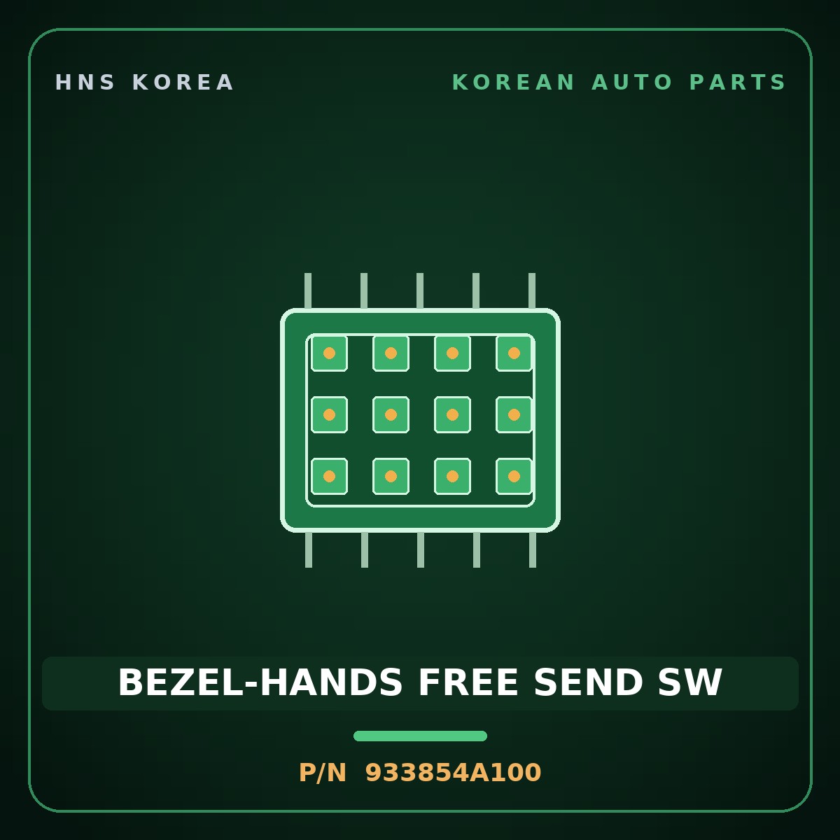 Genuine Mobis BEZEL-HANDS FREE SEND SW 933854A100 for Starex 2004 HNS Parts Korea