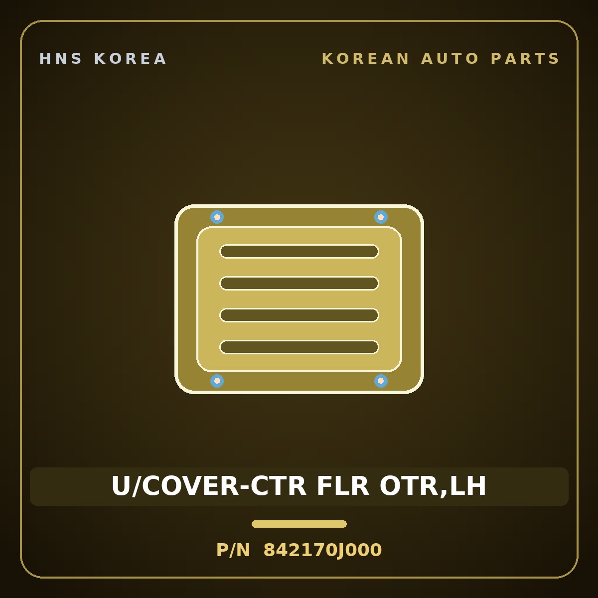 Genuine Mobis U/COVER-CTR FLR OTR,LH 842170J000 for Verna 2006 HNS Parts Korea