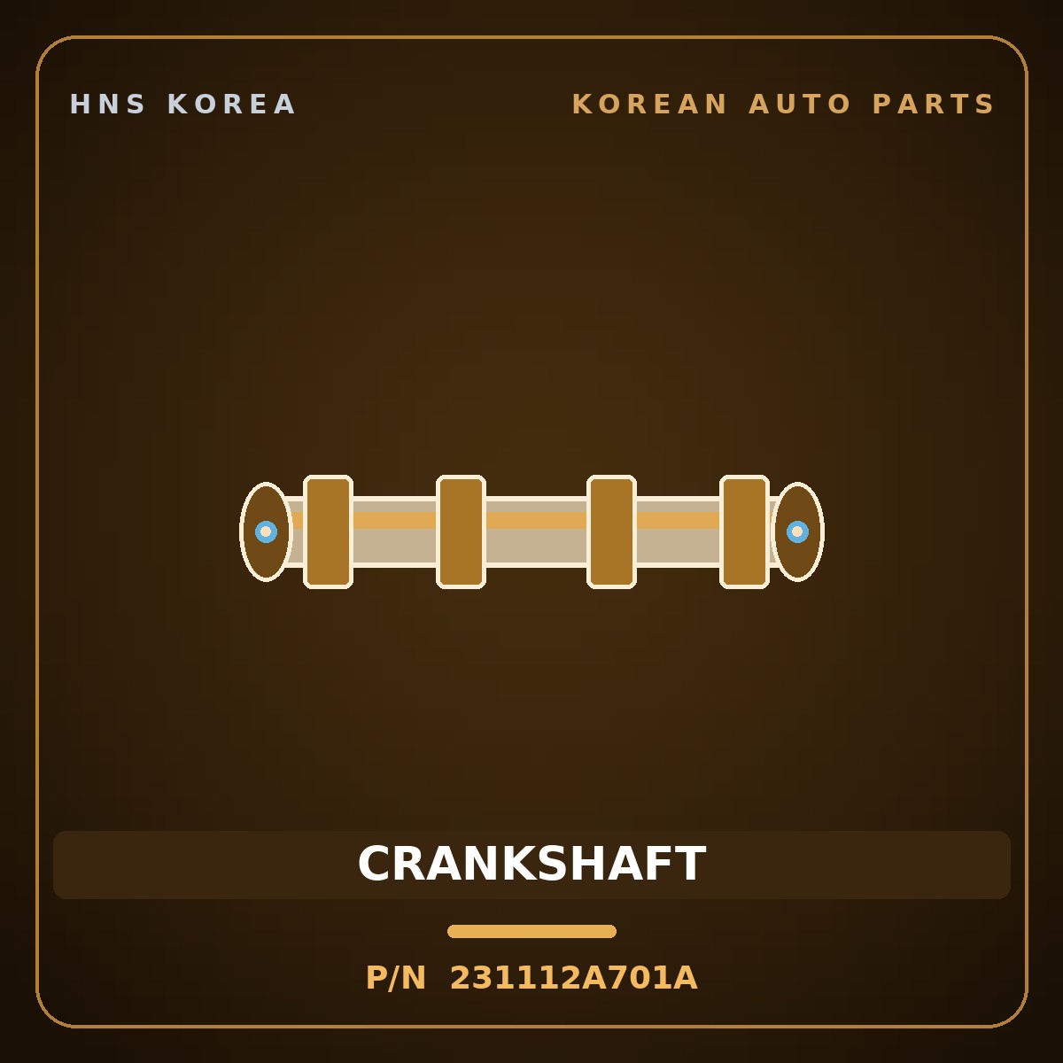 Genuine Mobis CRANKSHAFT 231112A701A for K3 2008 HNS Parts Korea