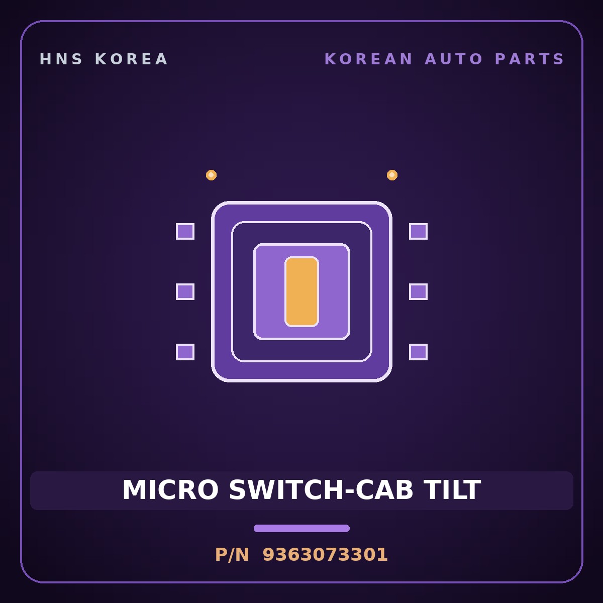 Genuine Mobis MICRO SWITCH-CAB TILT 9363073301 for 11-Ton Truck 1998 HNS Parts Korea