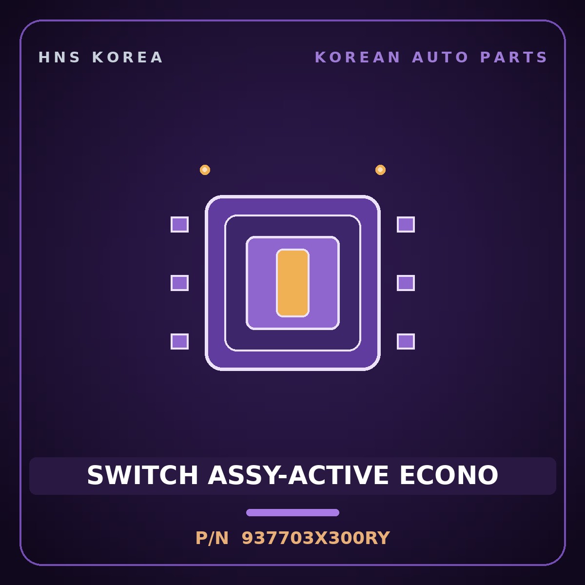Genuine Mobis SWITCH ASSY-ACTIVE ECONO 937703X300RY for Elantra 2011 HNS Parts Korea