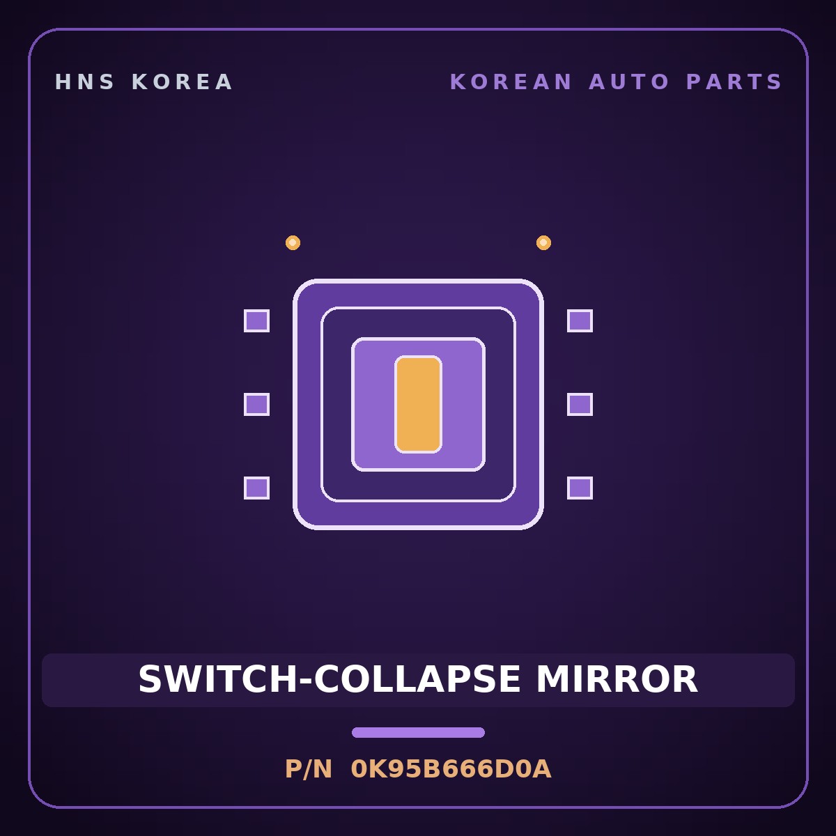 Genuine Mobis SWITCH-COLLAPSE MIRROR 0K95B666D0A for Enterprise 1997 HNS Parts Korea