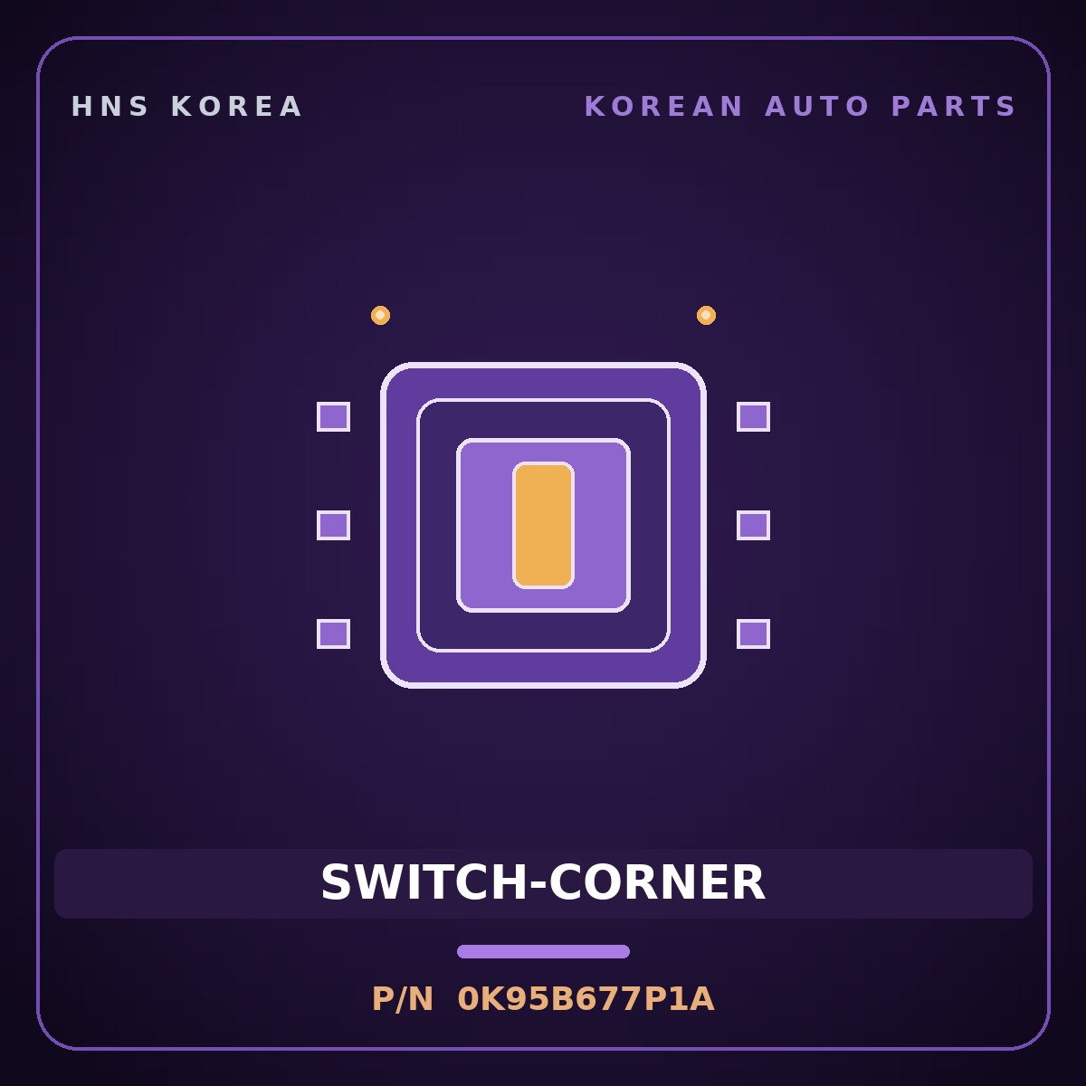 Genuine Mobis SWITCH-CORNER 0K95B677P1A for Enterprise 1997 HNS Parts Korea