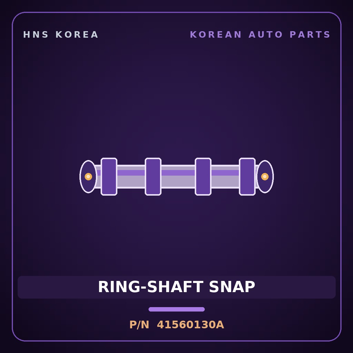 Genuine Mobis RING-SHAFT SNAP 41560130A for Power Combi 1998 HNS Parts Korea