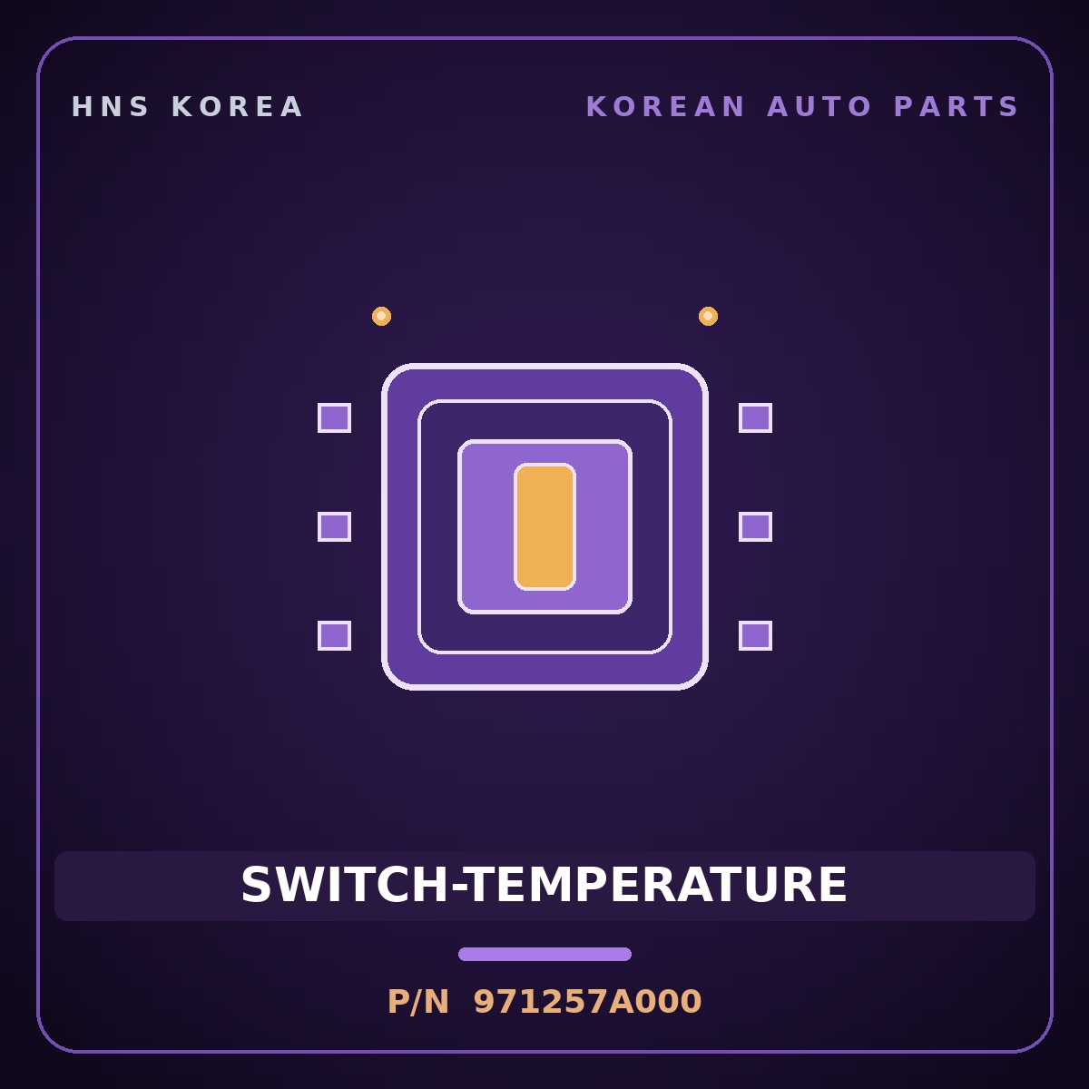 Genuine Mobis SWITCH-TEMPERATURE 971257A000 for 11-Ton Truck 1998 HNS Parts Korea