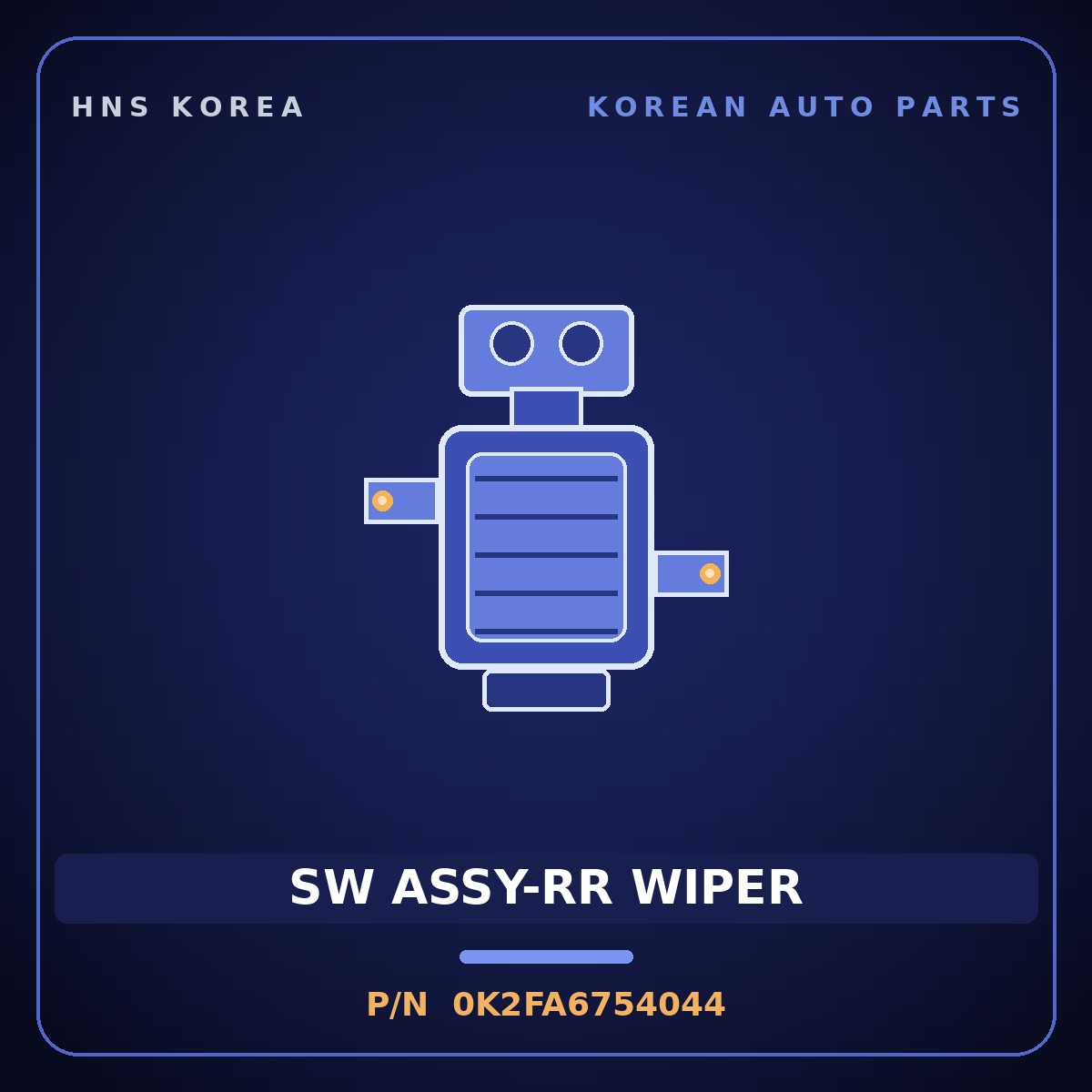 Genuine Mobis SW ASSY-RR WIPER 0K2FA6754044 for Carens 2002 HNS Parts Korea