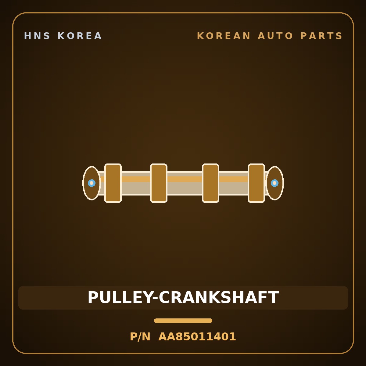 Genuine Mobis PULLEY-CRANKSHAFT AA85011401 for Power Combi 1998 HNS Parts Korea