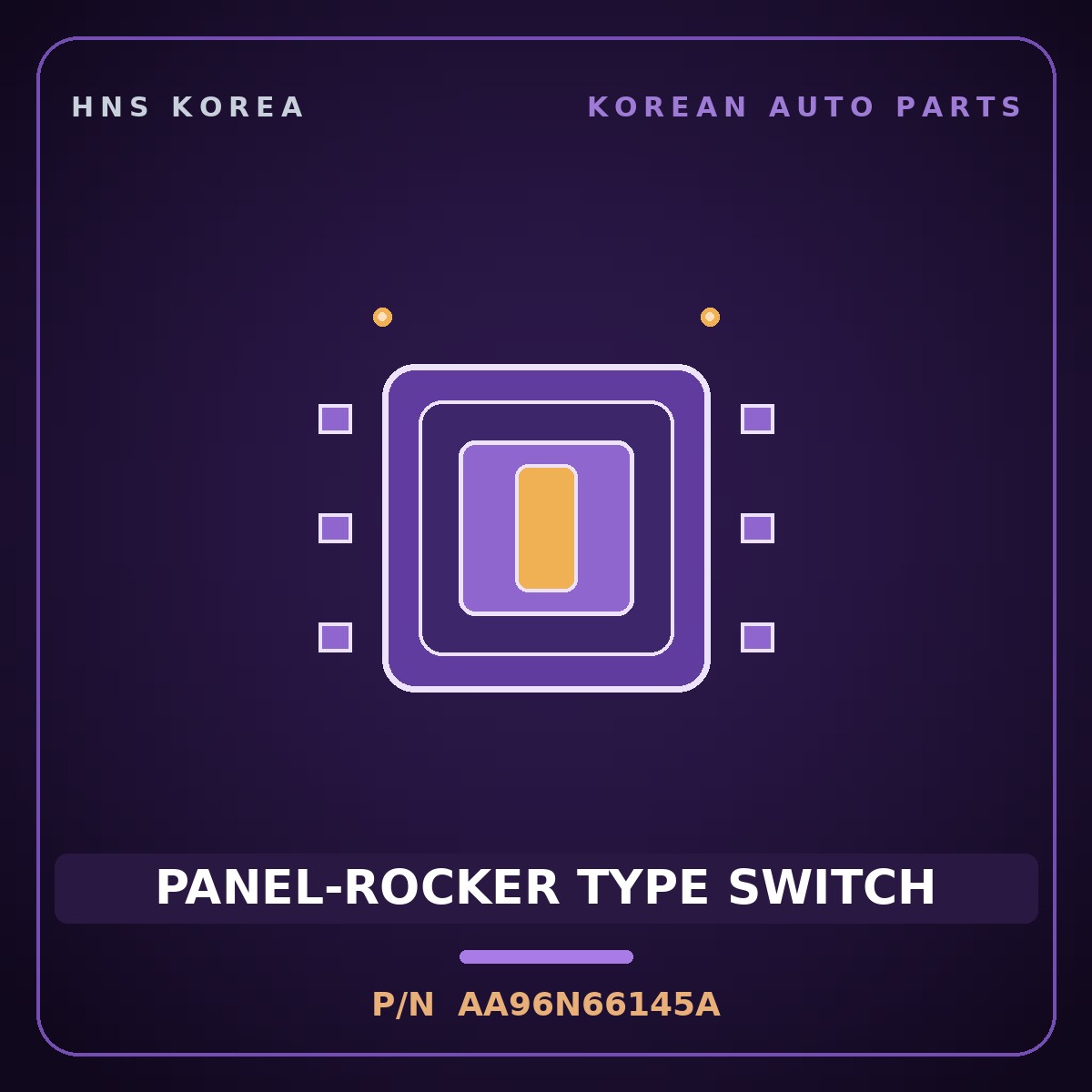 Genuine Mobis PANEL-ROCKER TYPE SWITCH AA96N66145A for Granbird 2001 HNS Parts Korea