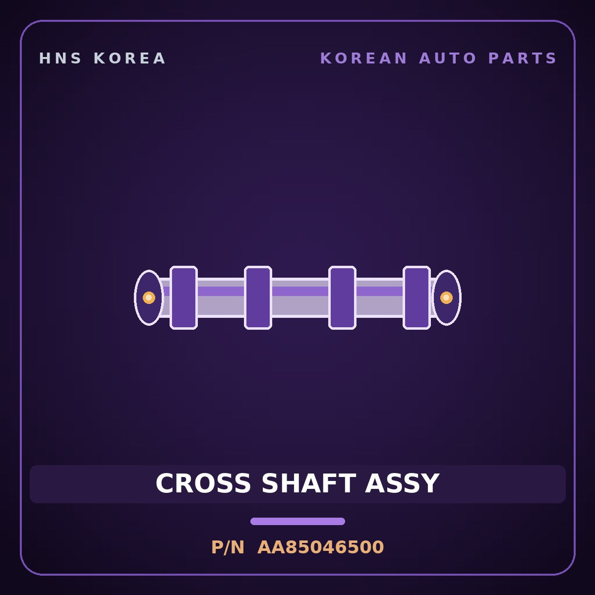 Genuine Mobis CROSS SHAFT ASSY AA85046500 for Power Combi 1998 HNS Parts Korea