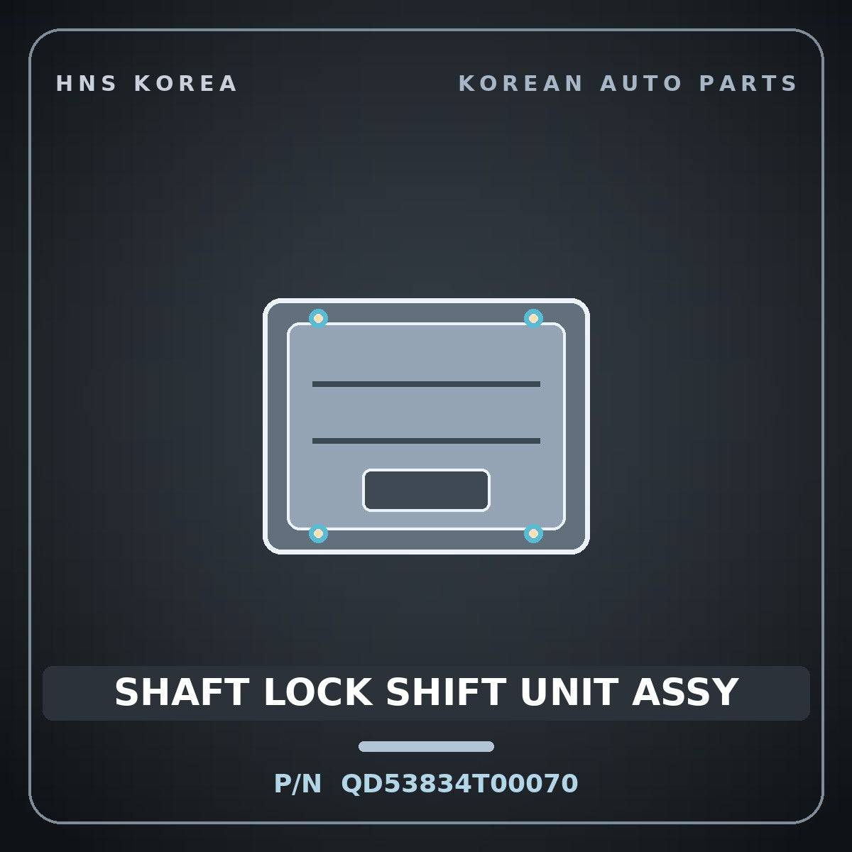 Genuine Mobis SHAFT LOCK SHIFT UNIT ASSY QD53834T00070 for Pavise 2006 HNS Parts Korea