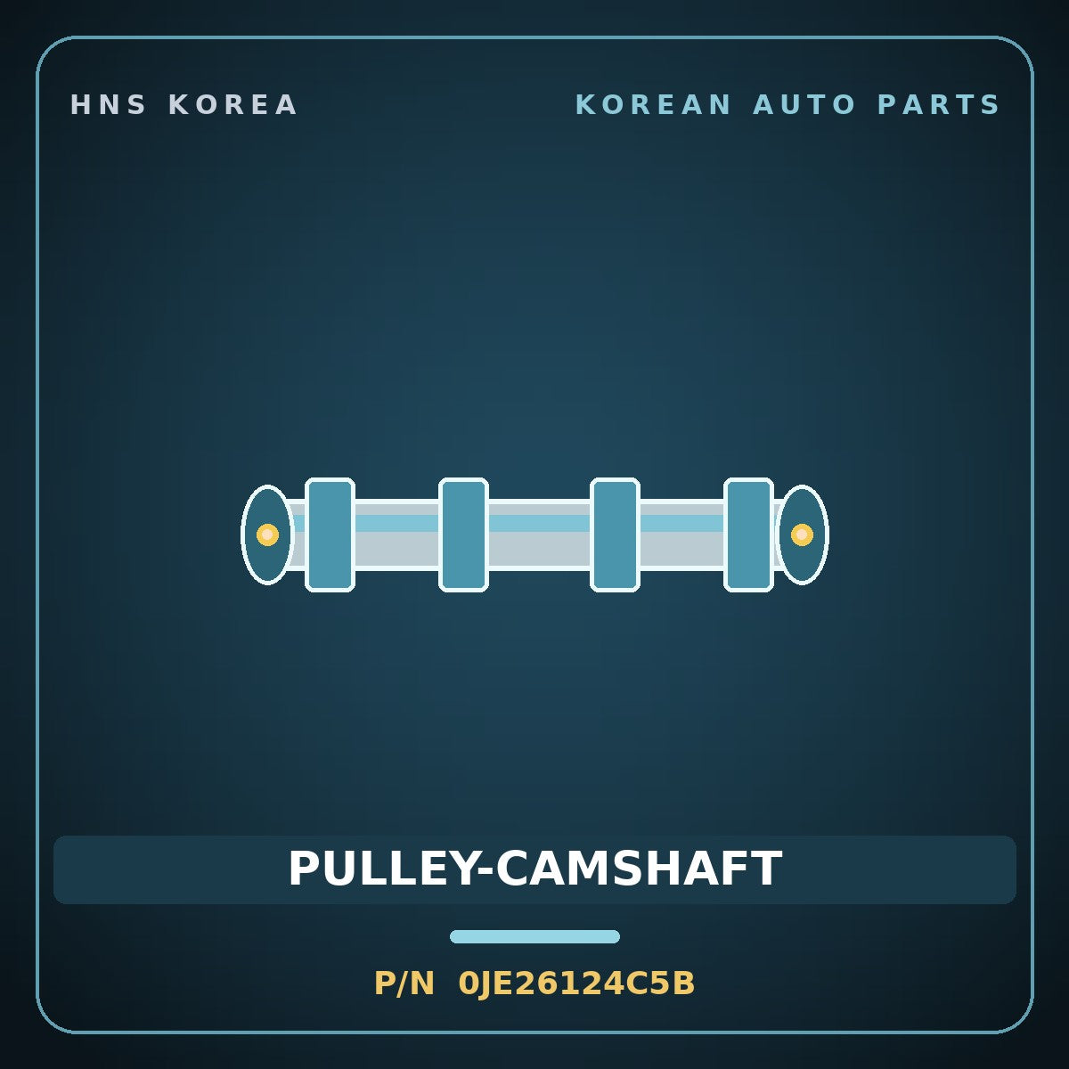 Genuine Mobis PULLEY-CAMSHAFT 0JE26124C5B for Enterprise 1997 HNS Parts Korea