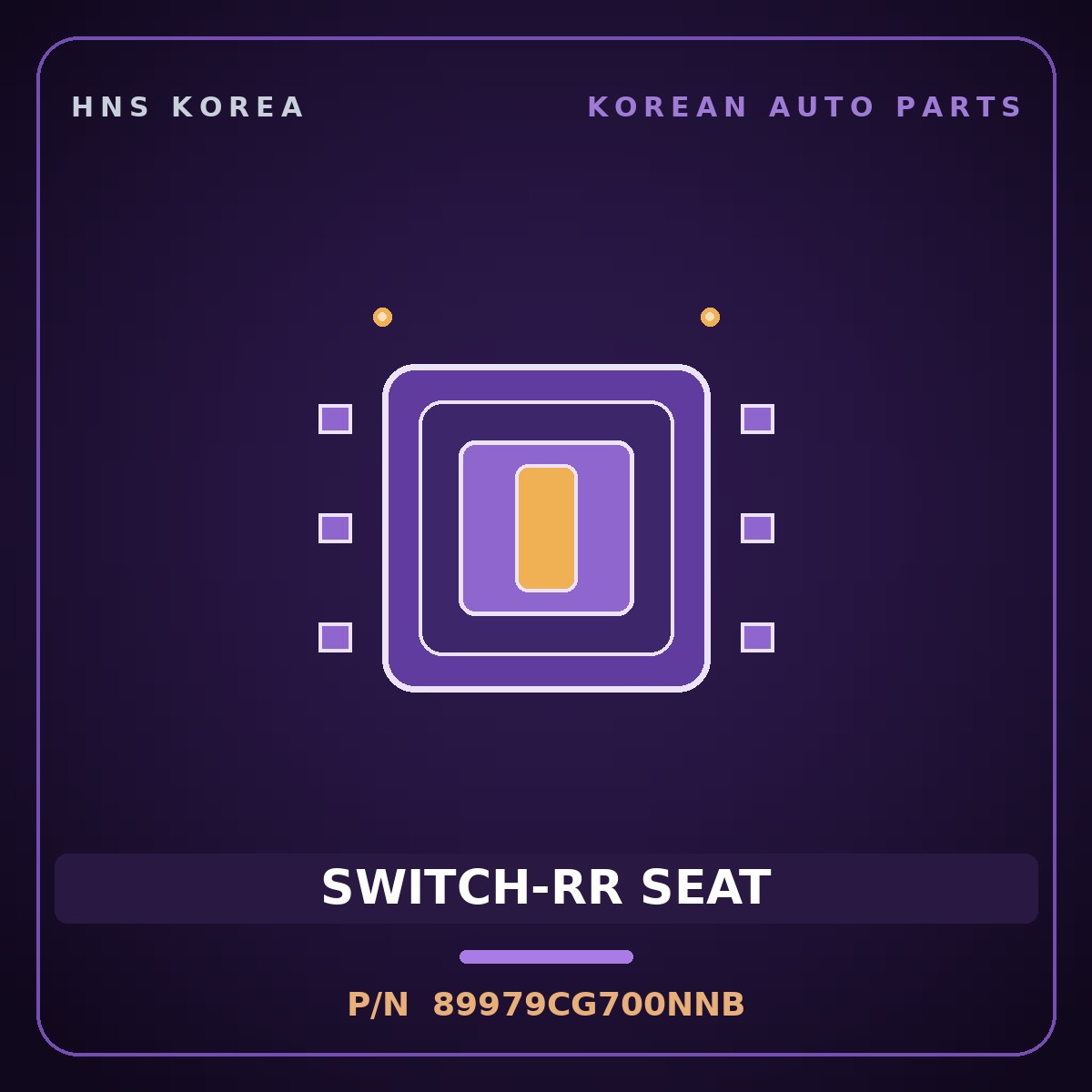Genuine Mobis SWITCH-RR SEAT 89979CG700NNB for Staria 2021 HNS Parts Korea