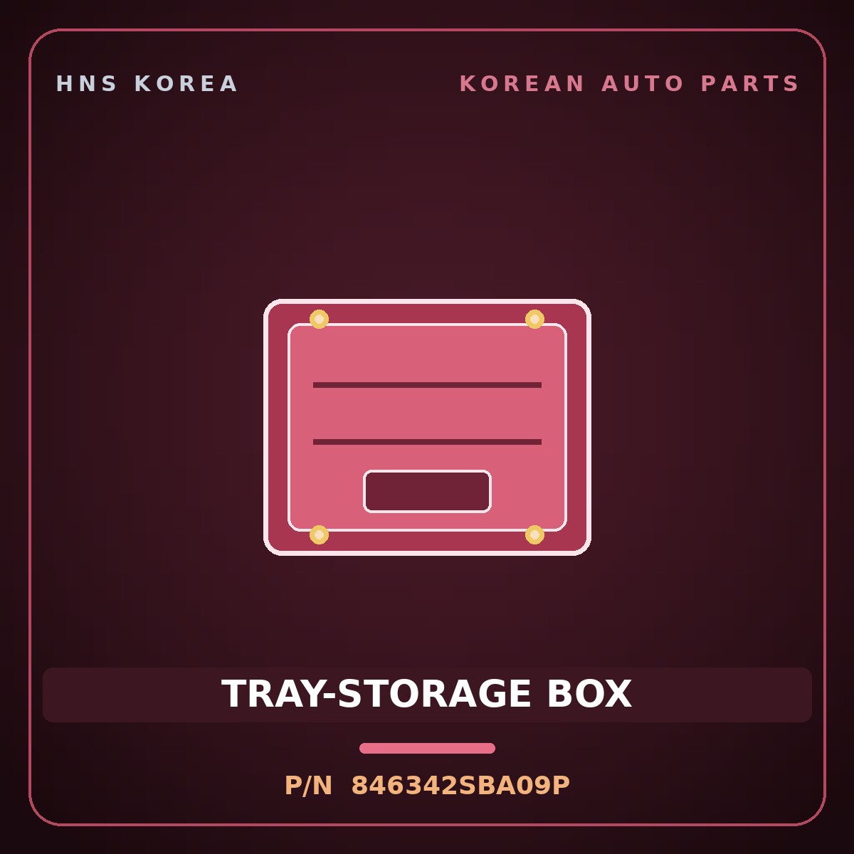 Genuine Mobis TRAY-STORAGE BOX 846342SBA09P for Tucson 2014 HNS Parts Korea