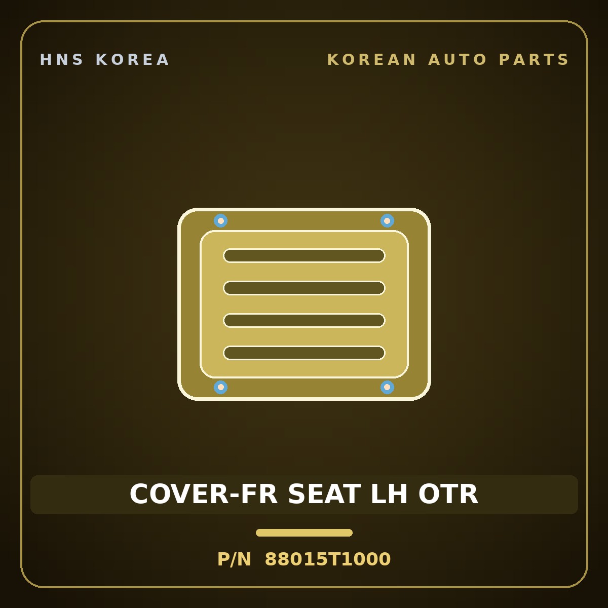 Genuine Mobis COVER-FR SEAT LH OTR 88015T1000 for G80 2020 HNS Parts Korea