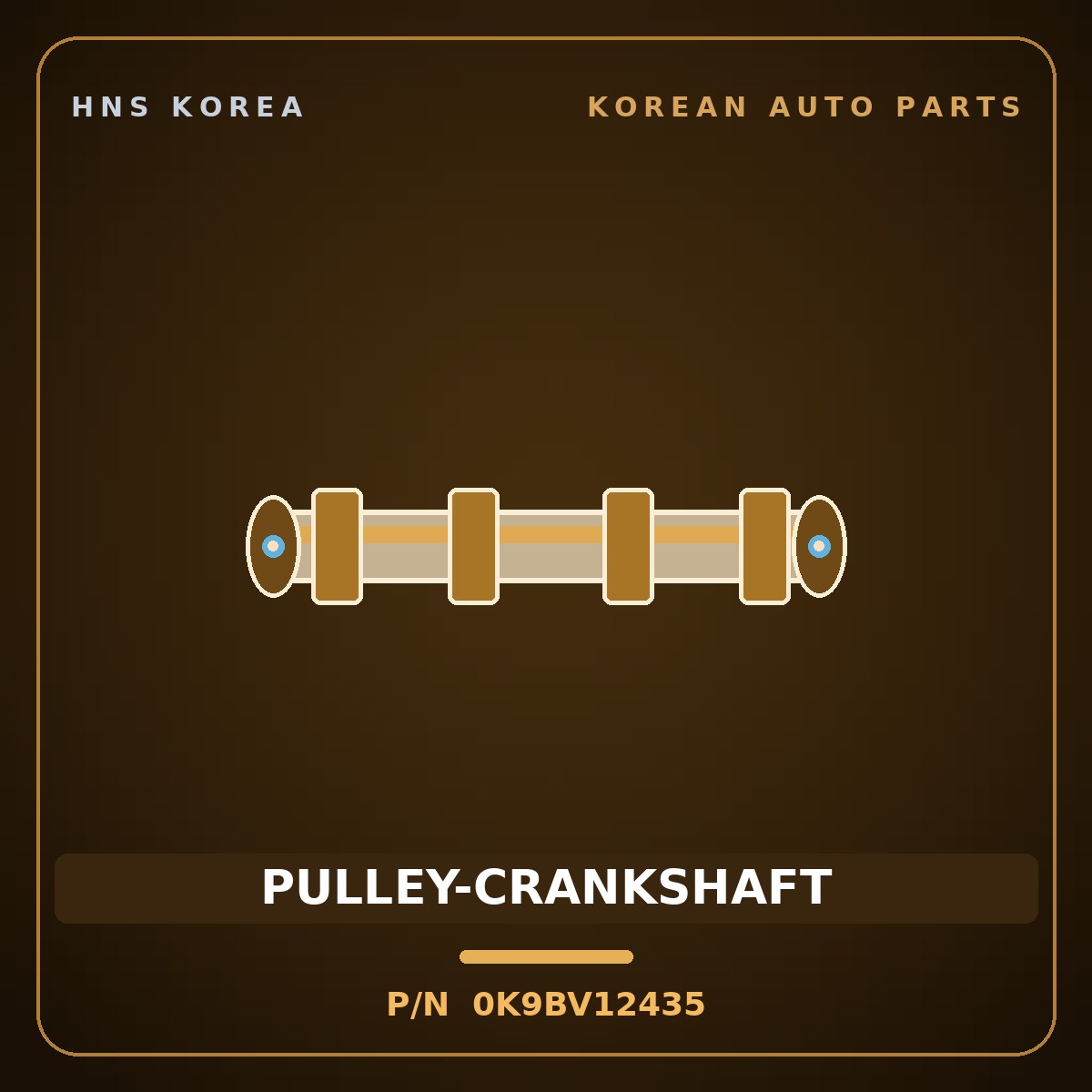 Genuine Mobis PULLEY-CRANKSHAFT 0K9BV12435 for Carnival 1997 HNS Parts Korea