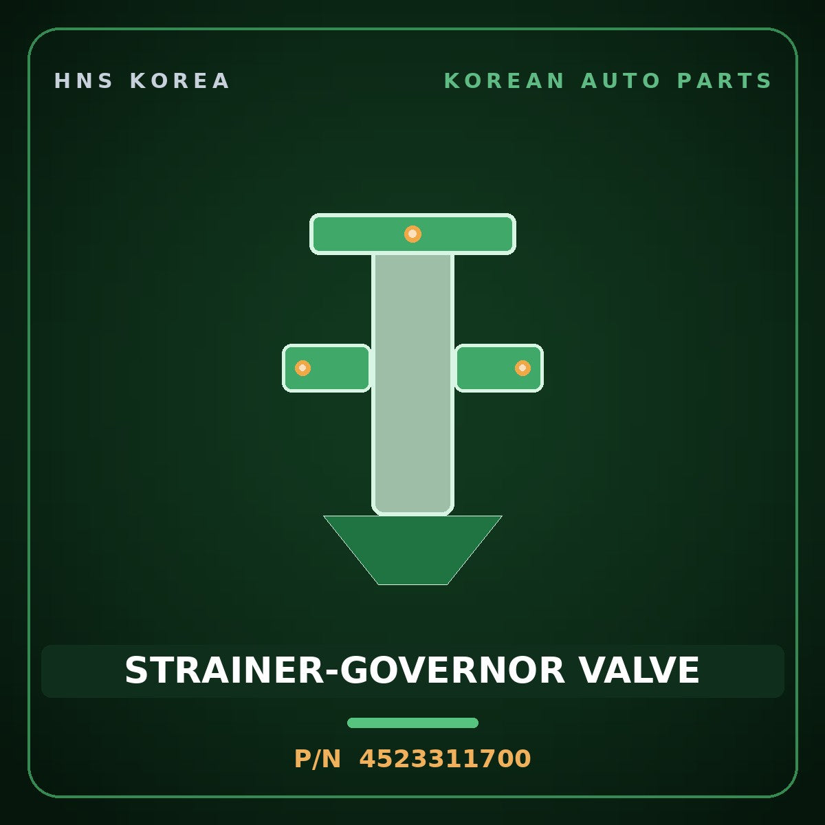 Genuine Mobis STRAINER-GOVERNOR VALVE 4523311700 for Galloper 1995 HNS Parts Korea