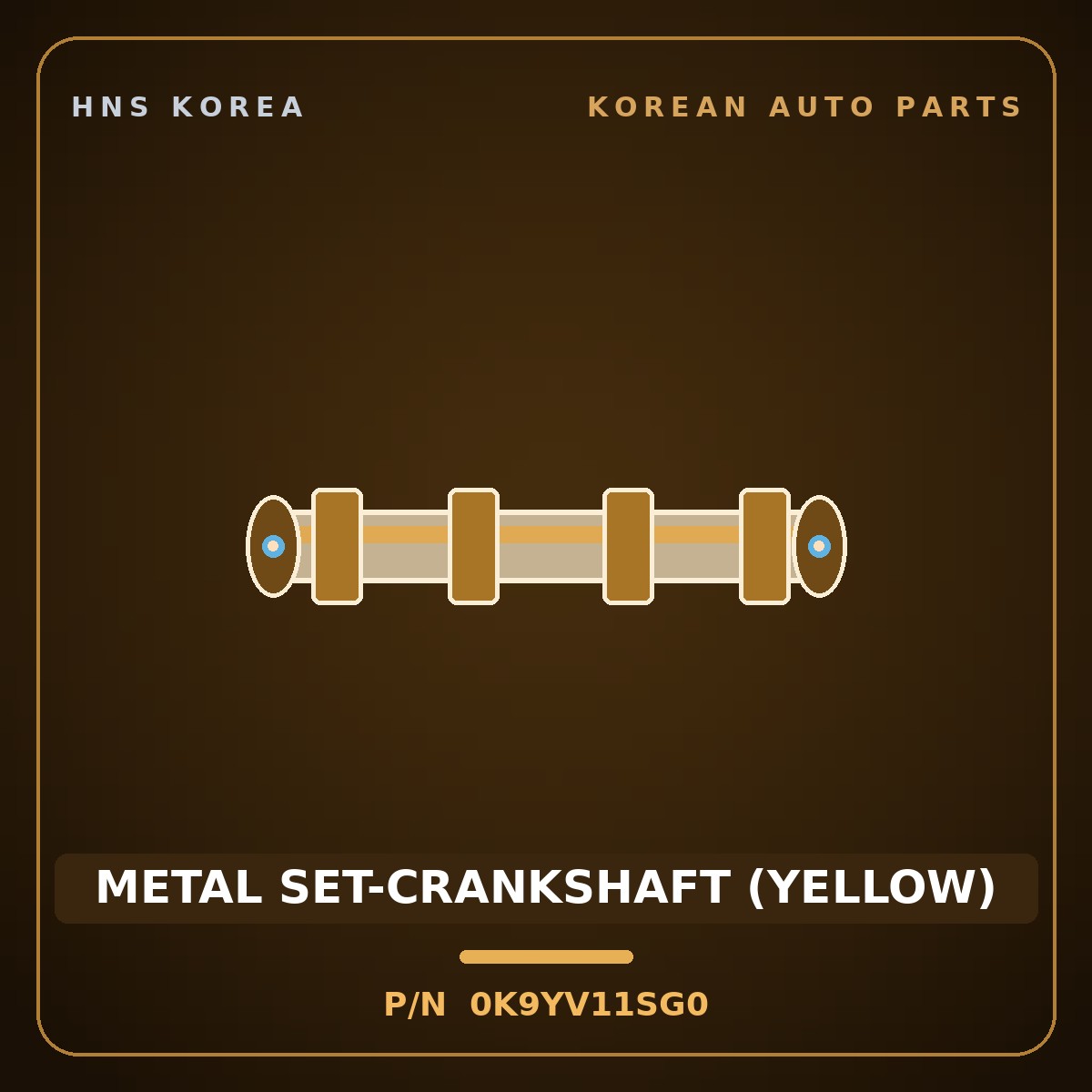 Genuine Mobis METAL SET-CRANKSHAFT (YELLOW) 0K9YV11SG0 for Carnival 1997 HNS Parts Korea