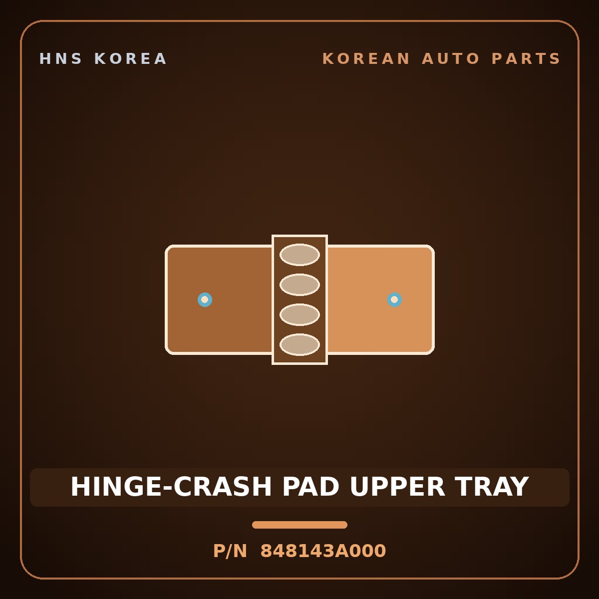 Genuine Mobis HINGE-CRASH PAD UPPER TRAY 848143A000 for Trajet 2006 HNS Parts Korea