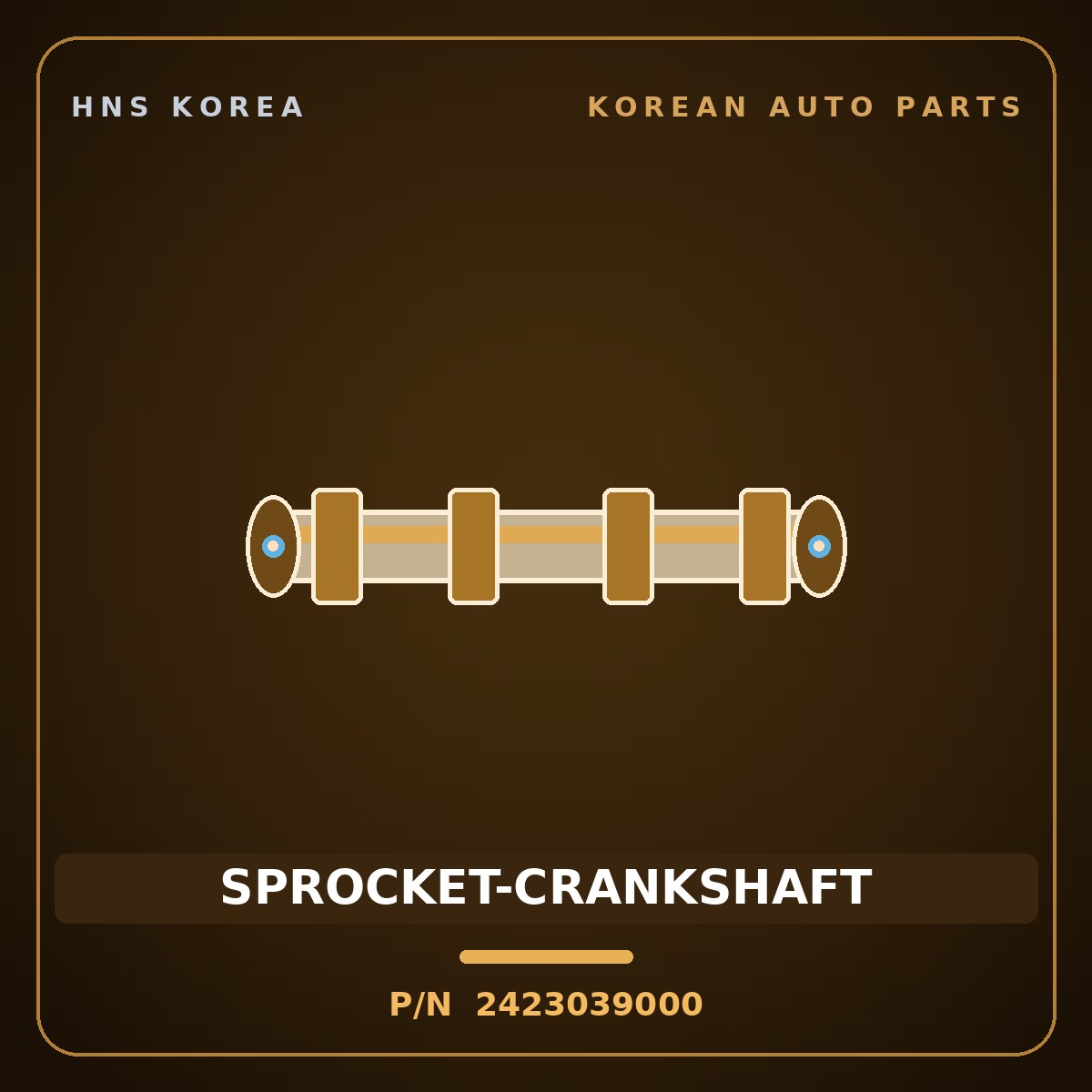 Genuine Mobis SPROCKET-CRANKSHAFT 2423039000 for Opirus 2003 HNS Parts Korea