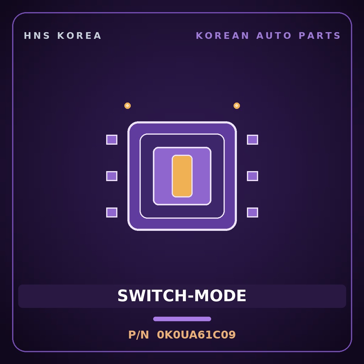 Genuine Mobis SWITCH-MODE 0K0UA61C09 for Retona 1999 HNS Parts Korea
