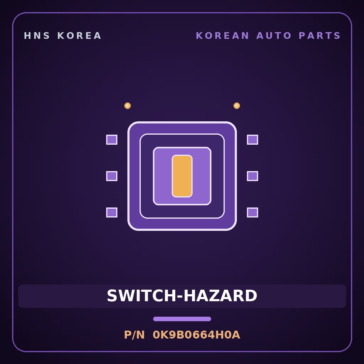 Genuine Mobis SWITCH-HAZARD 0K9B0664H0A for Credos 1997 HNS Parts Korea