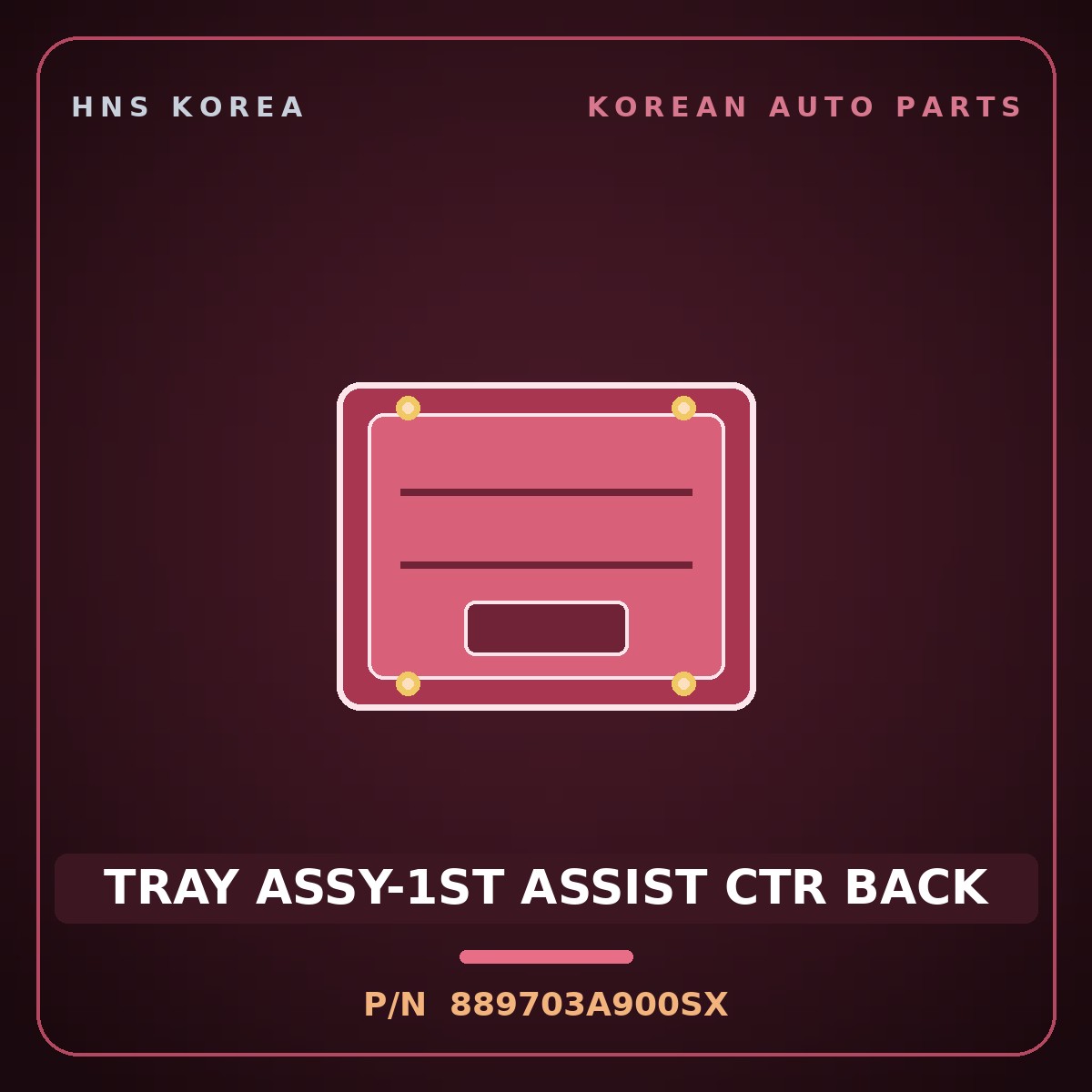 Genuine Mobis TRAY ASSY-1ST ASSIST CTR BACK 889703A900SX for Trajet 2006 HNS Parts Korea