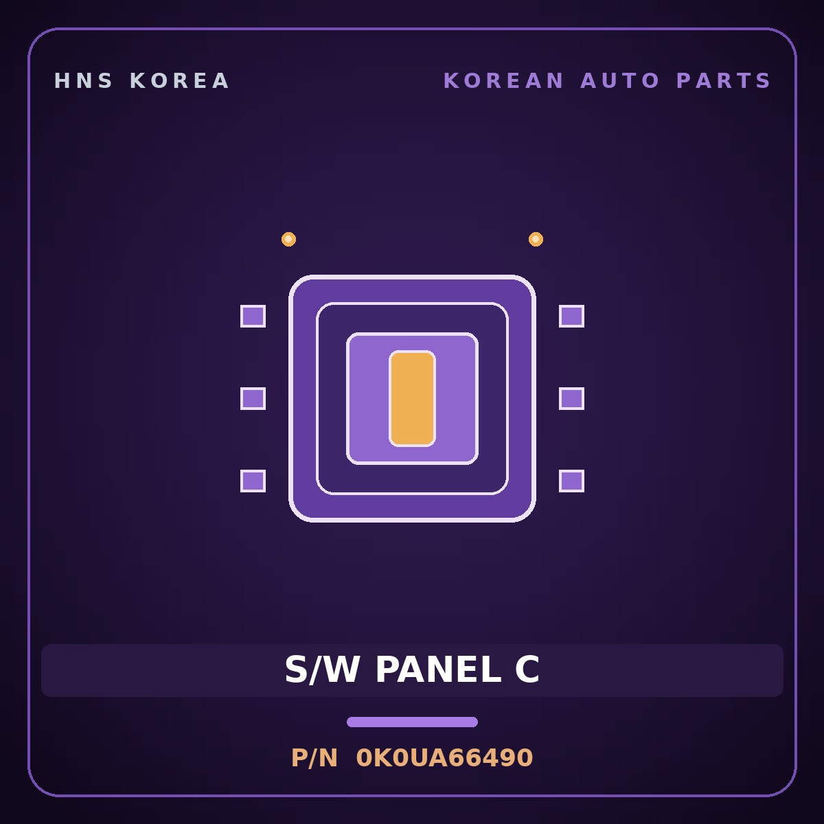 Genuine Mobis S/W PANEL C 0K0UA66490 for Retona 1999 HNS Parts Korea