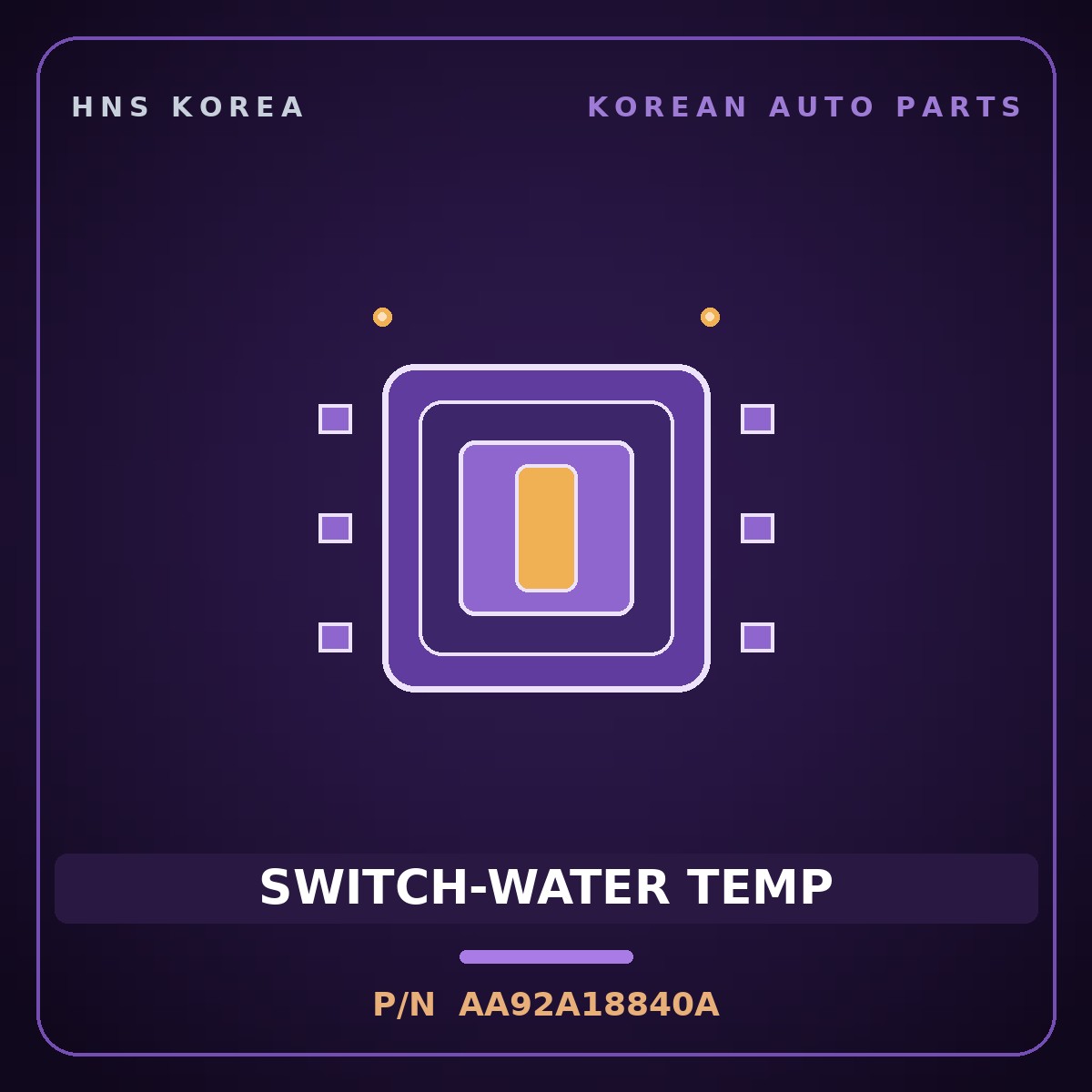 Genuine Mobis SWITCH-WATER TEMP AA92A18840A for 5-Ton Truck 1997 HNS Parts Korea