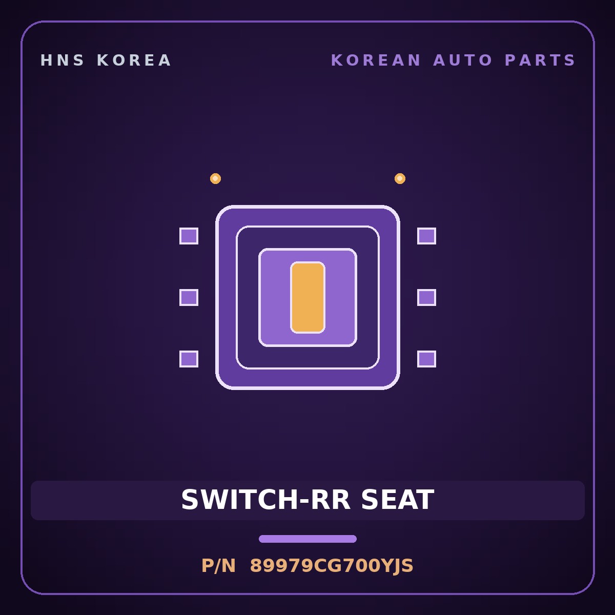 Genuine Mobis SWITCH-RR SEAT 89979CG700YJS for Staria 2026 HNS Parts Korea