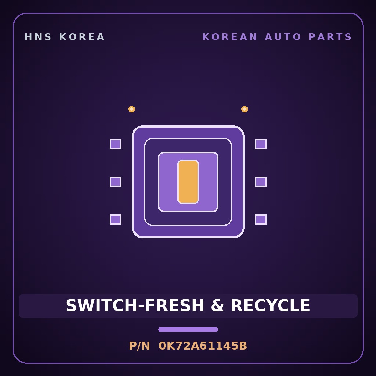 Genuine Mobis SWITCH-FRESH & RECYCLE 0K72A61145B for Bongo 1996 HNS Parts Korea