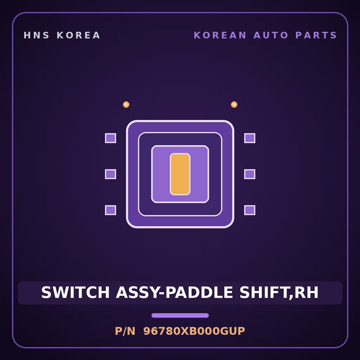 Genuine Mobis SWITCH ASSY-PADDLE SHIFT,RH 96780XB000GUP for Elantra 2026 HNS Parts Korea