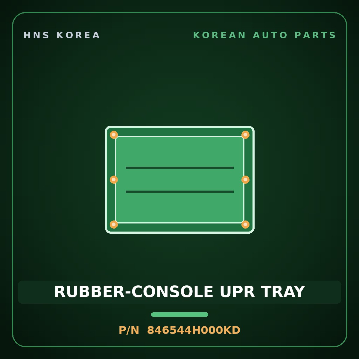Genuine Mobis RUBBER-CONSOLE UPR TRAY 846544H000KD for Grand Starex 2007 HNS Parts Korea