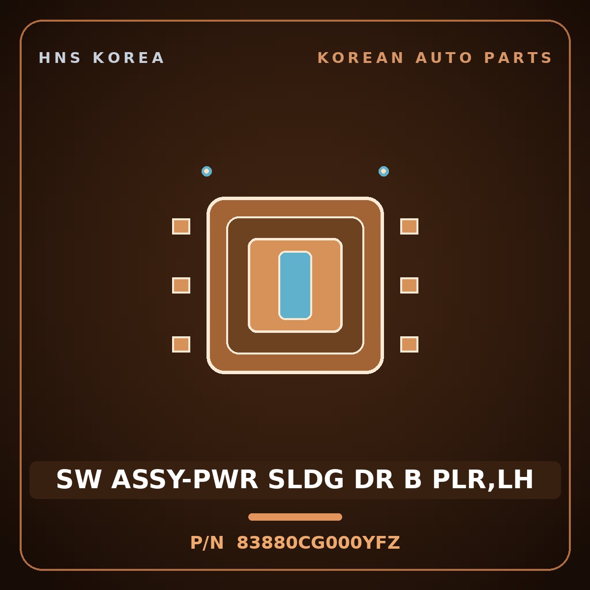 Genuine Mobis SW ASSY-PWR SLDG DR B PLR,LH 83880CG000YFZ for Staria 2026 HNS Parts Korea